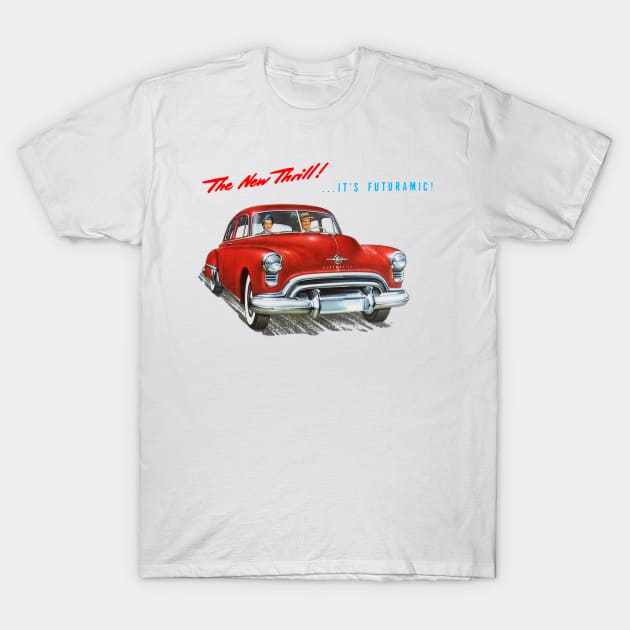 OLDSMOBILE FUTURAMIC - advert T-Shirt by Throwback Motors